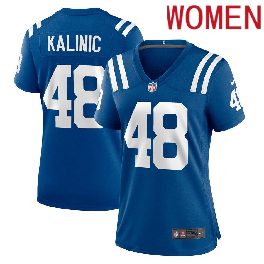 Women Indianapolis Colts #48 Nikola Kalinic Nike Royal Game Player NFL Jersey